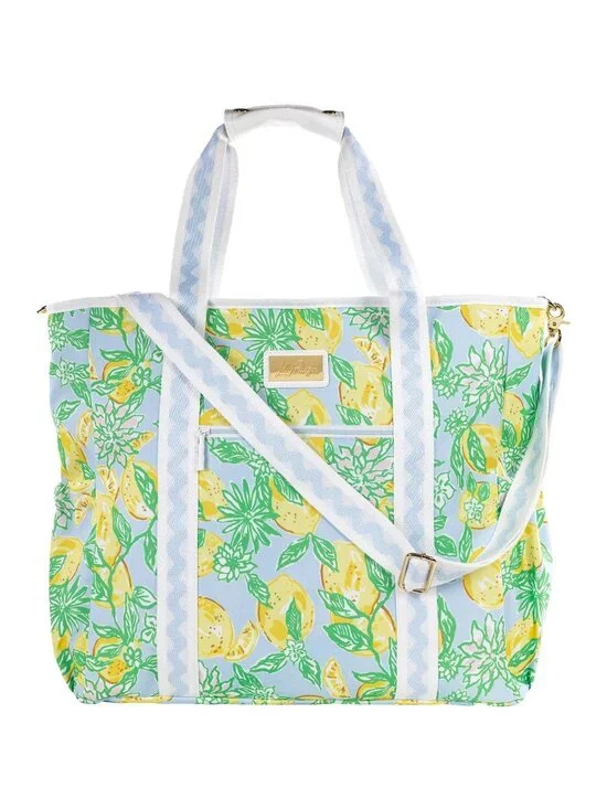 NWT Lilly Pulitzer Picnic Beach Cooler Bag - Make Lemonade Print - Picture 2 of 3